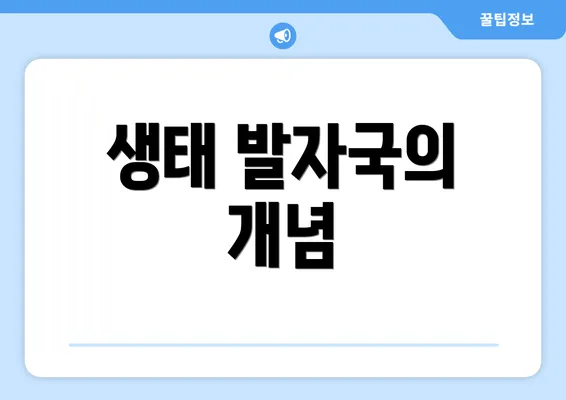 생태 발자국의 개념