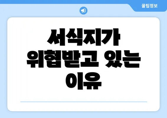 서식지가 위협받고 있는 이유