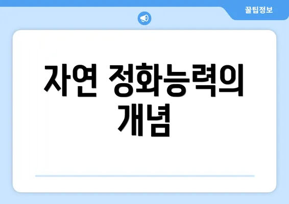 자연 정화능력의 개념