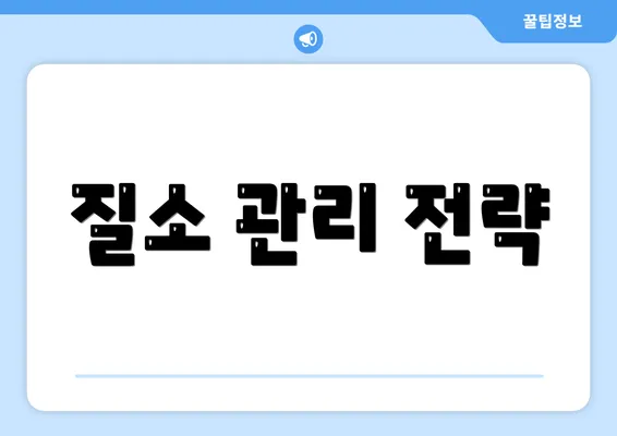 질소 관리 전략