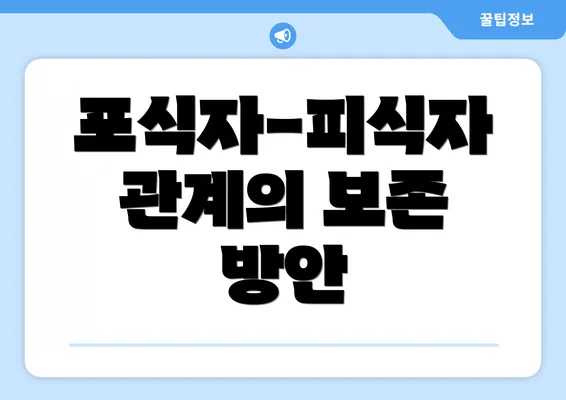 포식자-피식자 관계의 보존 방안