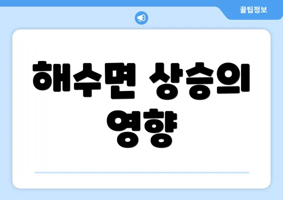 해수면 상승의 영향