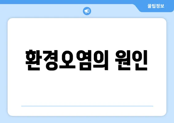 환경오염의 원인