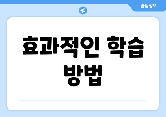 효과적인 학습 방법