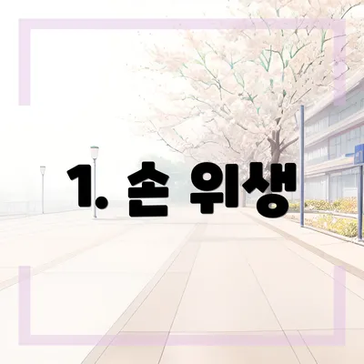 1. 손 위생