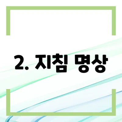 2. 지침 명상