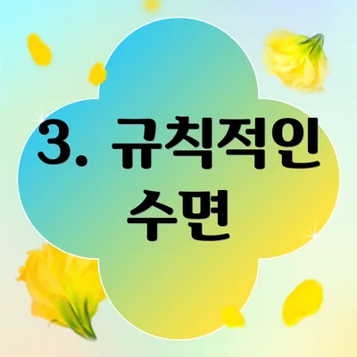 3. 규칙적인 수면