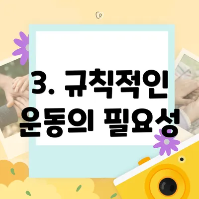 3. 규칙적인 운동의 필요성