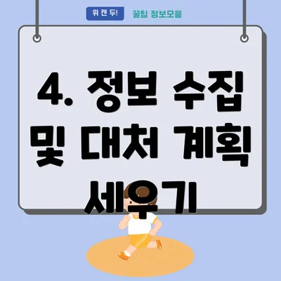 4. 정보 수집 및 대처 계획 세우기