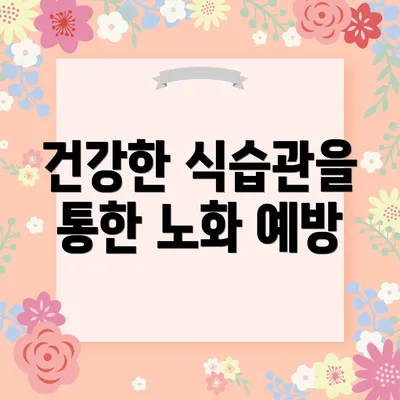 건강한 식습관을 통한 노화 예방
