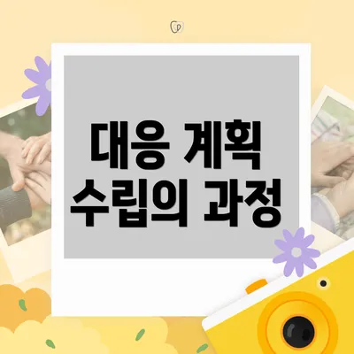 대응 계획 수립의 과정