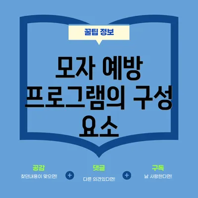 모자 예방 프로그램의 구성 요소