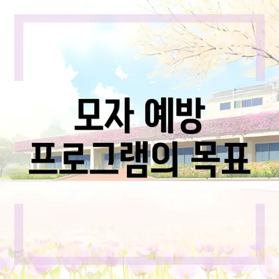 모자 예방 프로그램의 목표