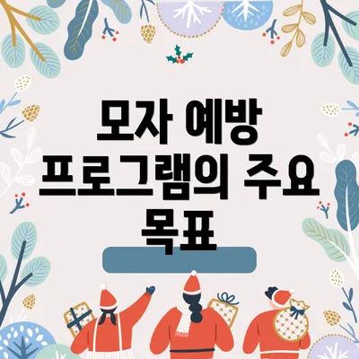 모자 예방 프로그램의 주요 목표