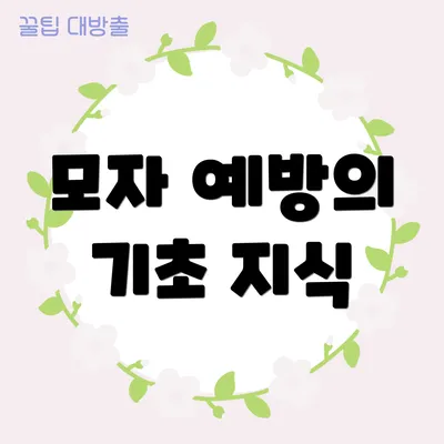 모자 예방의 기초 지식