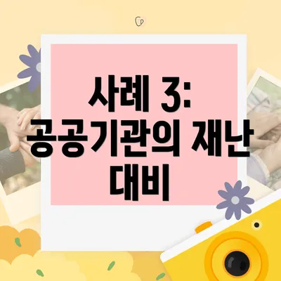 사례 3: 공공기관의 재난 대비