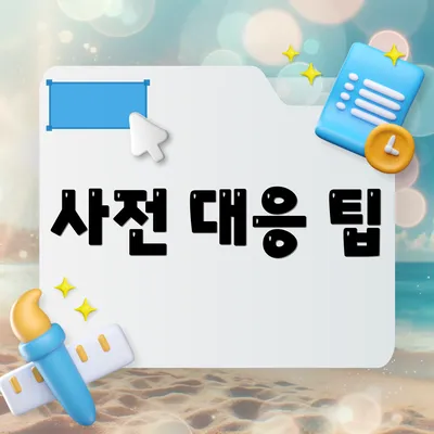 사전 대응 팁