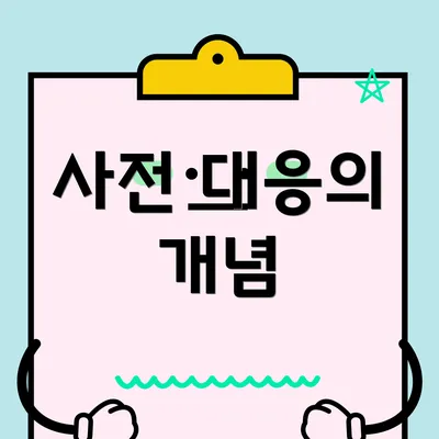 사전 대응의 개념