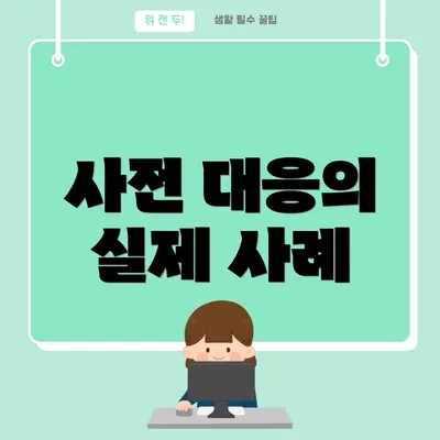 사전 대응의 실제 사례