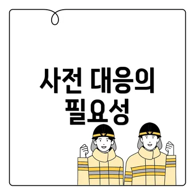 사전 대응의 필요성