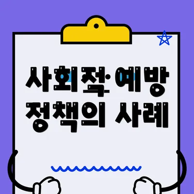 사회적 예방 정책의 사례