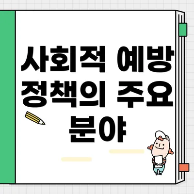 사회적 예방 정책의 주요 분야