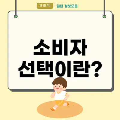 소비자 선택이란?
