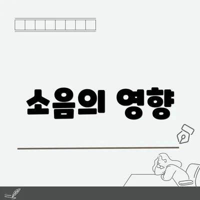 소음의 영향