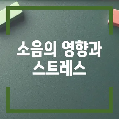 소음의 영향과 스트레스