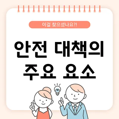 안전 대책의 주요 요소