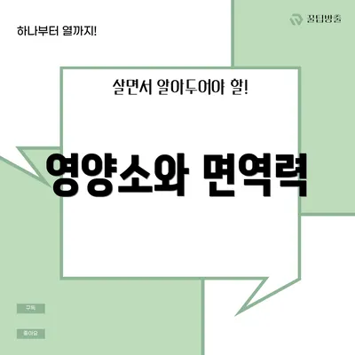 영양소와 면역력