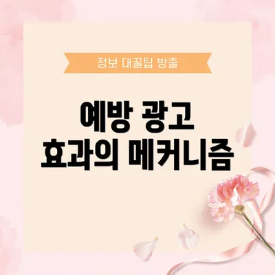 예방 광고 효과의 메커니즘