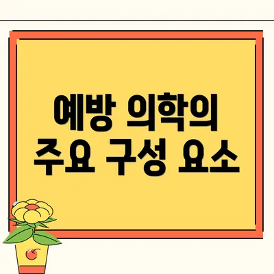 예방 의학의 주요 구성 요소