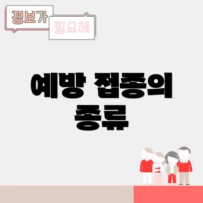 예방 접종의 종류