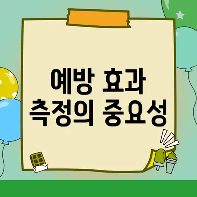 예방 효과 측정의 중요성