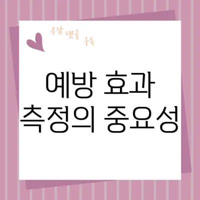 예방 효과 측정의 중요성