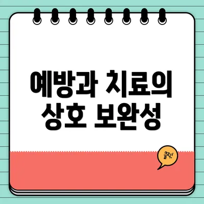 예방과 치료의 상호 보완성