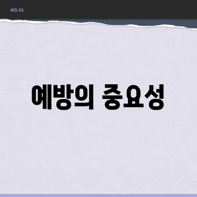 예방의 중요성