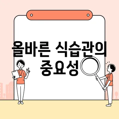 올바른 식습관의 중요성