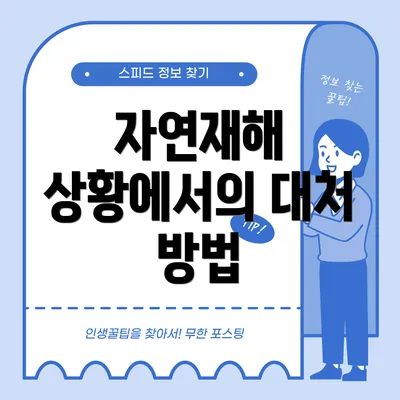 자연재해 상황에서의 대처 방법