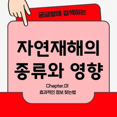 자연재해의 종류와 영향