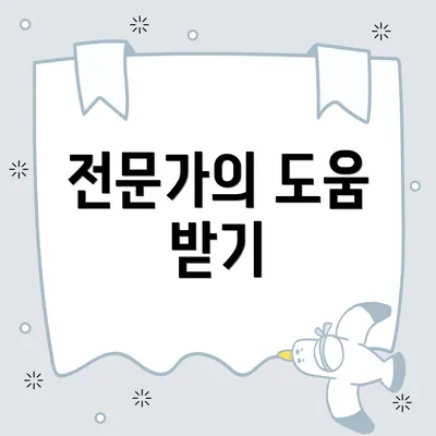 전문가의 도움 받기