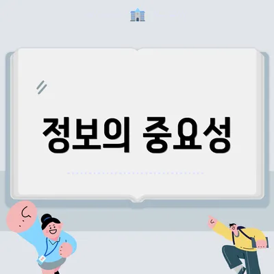 정보의 중요성