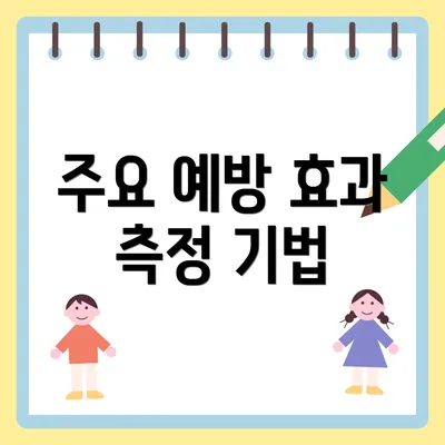 주요 예방 효과 측정 기법