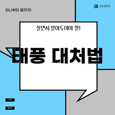 태풍 대처법