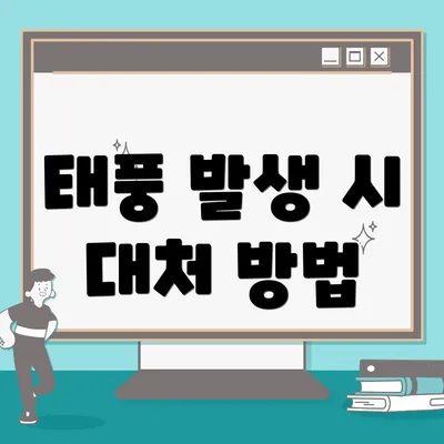 태풍 발생 시 대처 방법