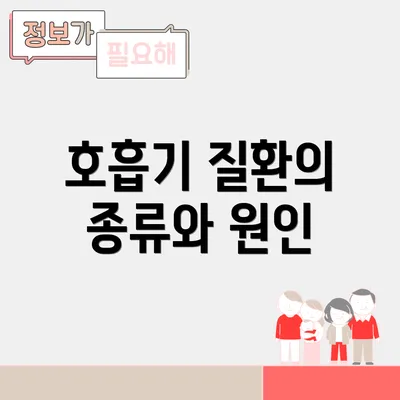 호흡기 질환의 종류와 원인