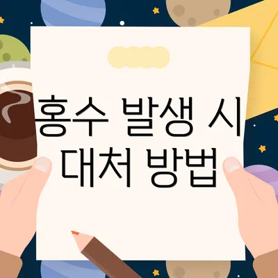 홍수 발생 시 대처 방법