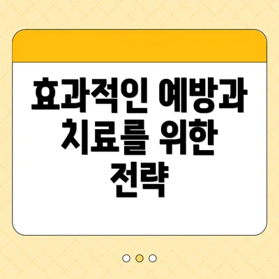 효과적인 예방과 치료를 위한 전략
