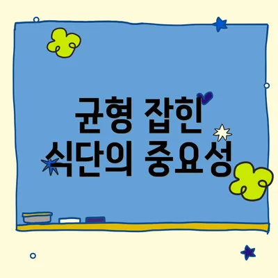 균형 잡힌 식단의 중요성